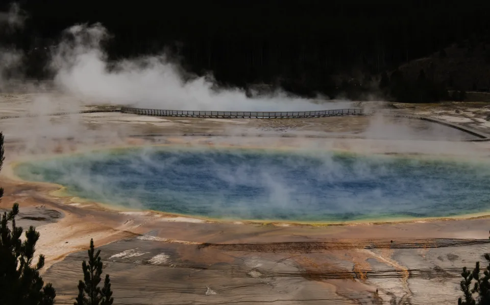 Grand Prismatic Spring from above